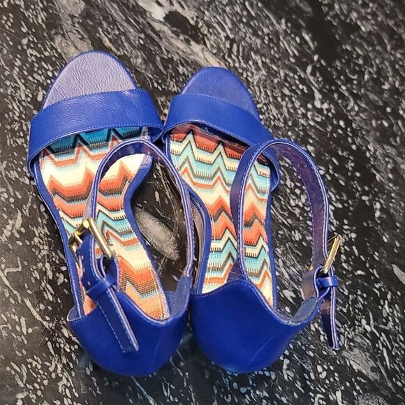 AMERICAN EAGLE WOMEN'S Classic Heels SANDAL ANKLE STRAP OPEN TOE WEDGE SANDAL - Picture 6 of 16